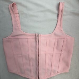 Fashion Nova Bubble Gum Pink Corset Top S